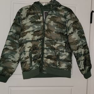 Justice Camouflage Puffer Coat